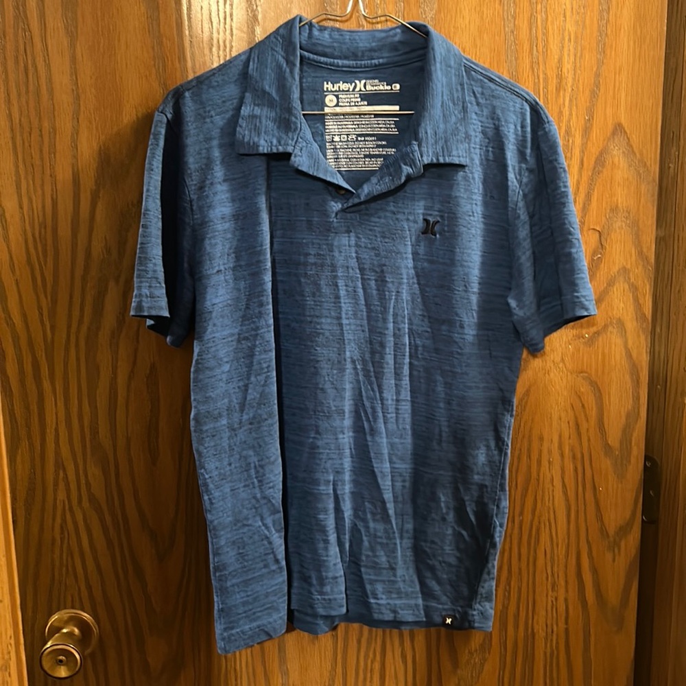 Blue Hurley Polo Shirt Men
